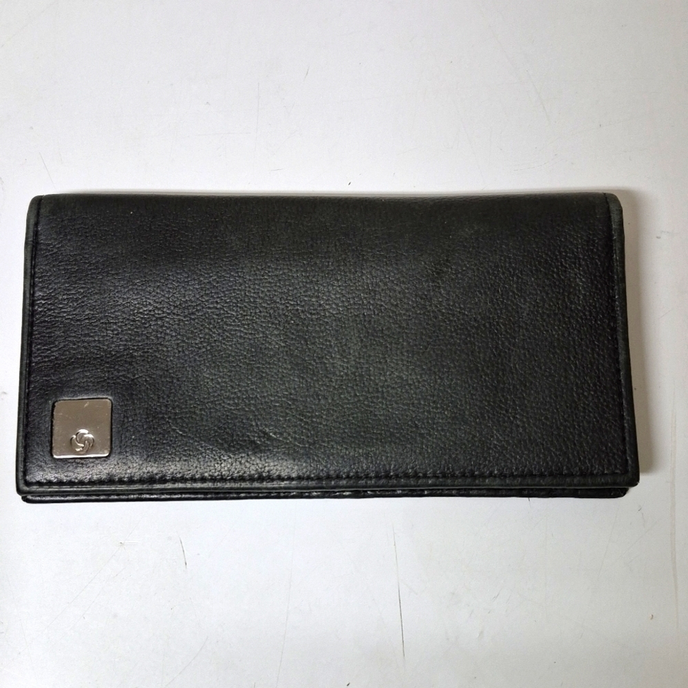 Samsonite genuine black leather money and card holder/ wallet